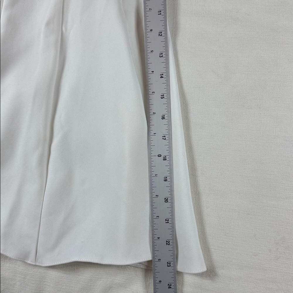Karen Millen White Pleated A-Line Skirt Grosgrain Waistband US 6 NEW - Picture 7 of 7